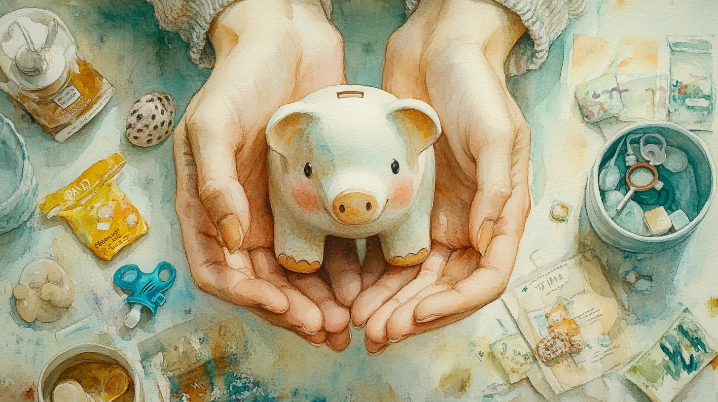 Parents calculant leur budget avec leur nouveau-né